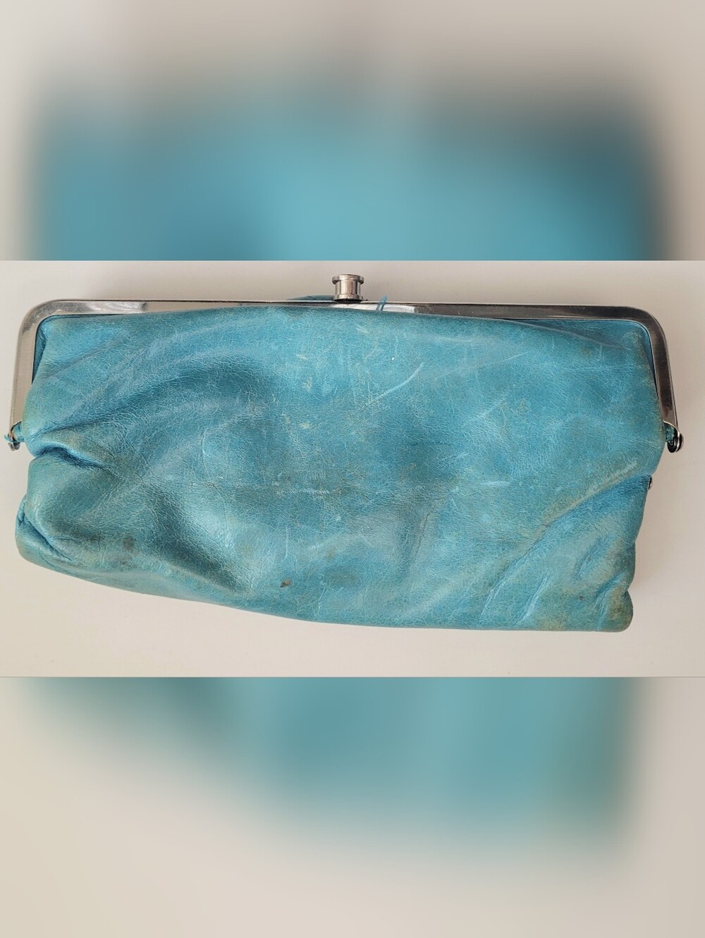 Teal HOBO Clutch Lauren 10th anniversary wallet, turquoise blue